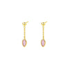 Women's S925 Sterling Silver Drop Shape Colorful Zircon Tassel Light Luxury Simple Earrings