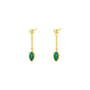 Women's S925 Sterling Silver Drop Shape Colorful Zircon Tassel Light Luxury Simple Earrings