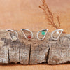 Women's S925 Sterling Silver Drop Shape Opal Garnet Green Agate Gem Set Earrings