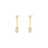 Women's S925 Sterling Silver Drop Shape Zirconium Minimalist Earrings
