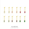 Women's S925 Sterling Silver Drop Shape Zirconium Minimalist Earrings