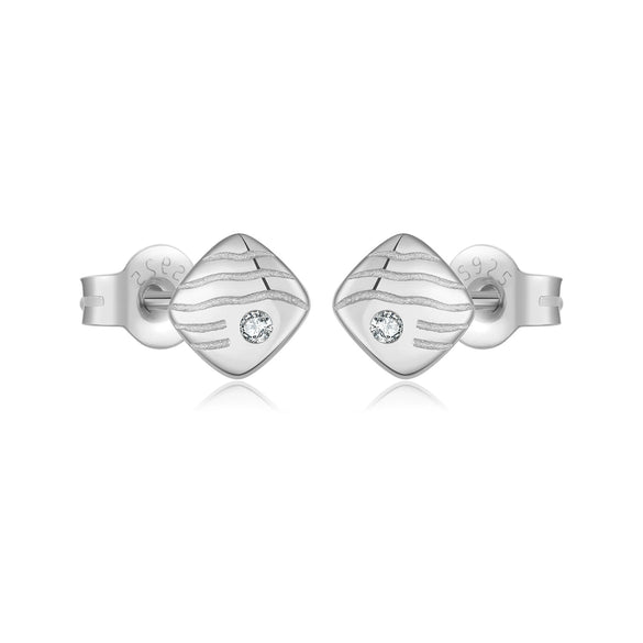 Women's S925 Sterling Silver Earrings With Animal Style And Electroplated Platinum And 18K Gold