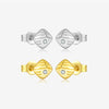 Women's S925 Sterling Silver Earrings With Animal Style And Electroplated Platinum And 18K Gold