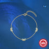 Women's S925 Sterling Silver Escape Princess Bow Love Blue Zircon Stitching Electroplated Bracelet With Geometric Design