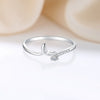 Women's S925 Sterling Silver Fishtail Stacked Simple Fashionable Finger Ring With Electroplating