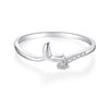 Women's S925 Sterling Silver Fishtail Stacked Simple Fashionable Finger Ring With Electroplating