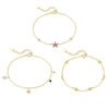Women's S925 Sterling Silver Flower And Fivepointed Star Zirconia Bracelet Light Luxury Simple Trendy