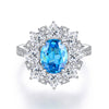 Women's S925 Sterling Silver Flower Pattern Electroplated Ring