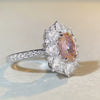 Women's S925 Sterling Silver Flower Pattern Electroplated Ring
