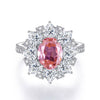 Women's S925 Sterling Silver Flower Pattern Electroplated Ring