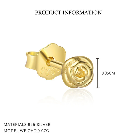 Women's S925 Sterling Silver Flower Zircon Earrings