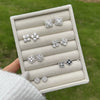 Women's S925 Sterling Silver Fourleaf Clover Zircon Bead Earrings With Flower Pattern And Electroplating Design