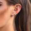 Women's S925 Sterling Silver Fourleaf Clover Zirconia 18K Gold Plated Elegant Light Luxury Earrings 2025 New