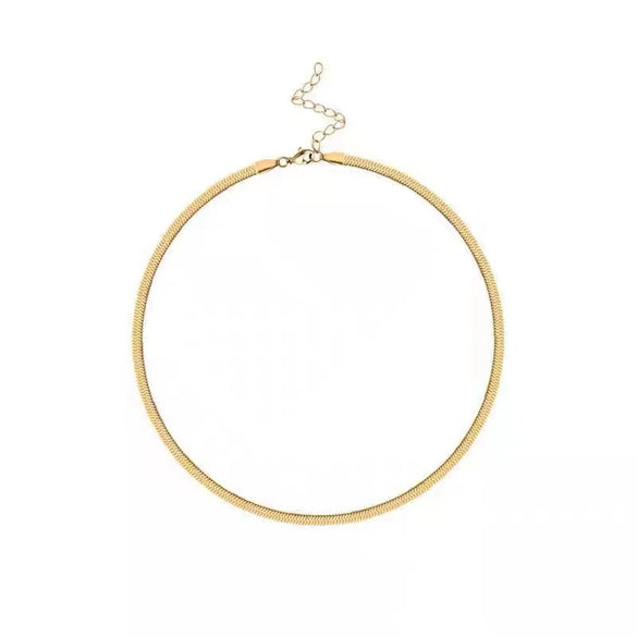 Women's S925 Sterling Silver Geometric Blade Chain Necklace Light Luxury Snake Bone Style Clavicle Chain With Fine Craftsmanship
