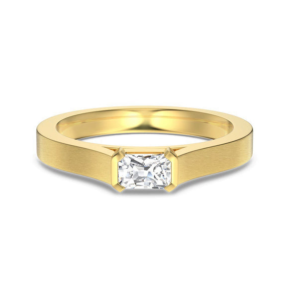 Women's S925 Sterling Silver Geometric Brushed Frosted Electroplated Ring