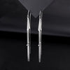 Women's S925 Sterling Silver Geometric Calla Long Tassel Ear Line Earrings Light Luxury Fashion Jewelry