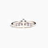 Women's S925 Sterling Silver Geometric Cross Inlaid Zircon Ring Electroplated