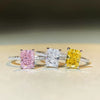 Women's S925 Sterling Silver Geometric Cut Ring With Zircon Electroplated