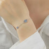 Women's S925 Sterling Silver Geometric Devil's Eye Light Luxury Style Electroplated Bracelet