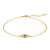 Women's S925 Sterling Silver Geometric Devil's Eye Light Luxury Style Electroplated Bracelet