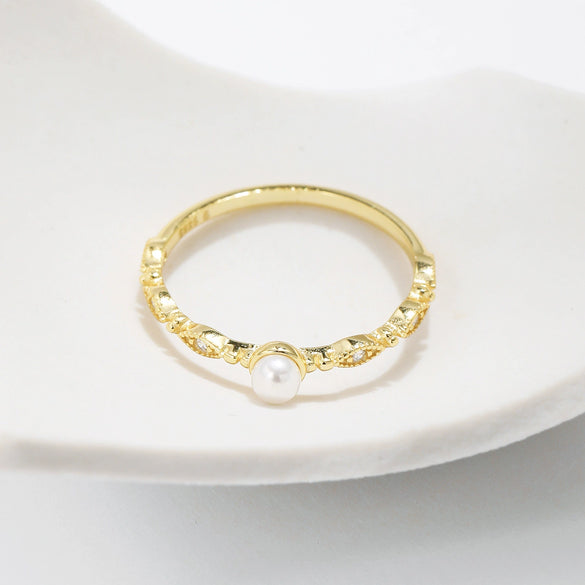 Women's S925 Sterling Silver Geometric Diamond Stacked Ring