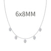 Women's S925 Sterling Silver Geometric Eggshaped Pendant Necklace With Electroplating Clavicle Chain