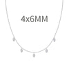 Women's S925 Sterling Silver Geometric Eggshaped Pendant Necklace With Electroplating Clavicle Chain