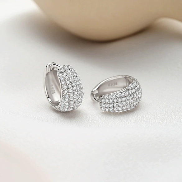 Women's S925 Sterling Silver Geometric Electroplated Retro Earrings