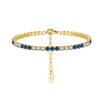 Women's S925 Sterling Silver Geometric Electroplated Tennis Bracelet