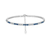 Women's S925 Sterling Silver Geometric Electroplated Tennis Bracelet