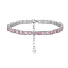 Women's S925 Sterling Silver Geometric Electroplated Tennis Bracelet