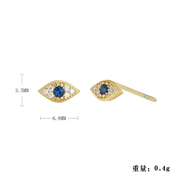 Women's S925 Sterling Silver Geometric Fashion Earrings With Electroplating Design