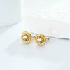 Women's S925 Sterling Silver Geometric Fashion Earrings With Electroplating Design