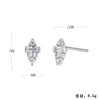 Women's S925 Sterling Silver Geometric Fashion Earrings With Electroplating Design
