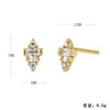 Women's S925 Sterling Silver Geometric Fashion Earrings With Electroplating Design