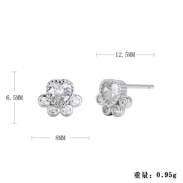 Women's S925 Sterling Silver Geometric Fashion Earrings With Electroplating Design