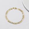 Women's S925 Sterling Silver Geometric Figaro Chain Bracelet With Electroplating