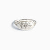 Women's S925 Sterling Silver Geometric Flower Glue Oil Zircon Ring Electroplated