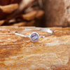 Women's S925 Sterling Silver Geometric Gemstone Ring Set With Natural Sapphire Ruby Garnet
