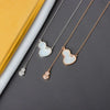 Women's S925 Sterling Silver Geometric Gourd Pendant Necklace With Tassel Electroplated Clavicle Chain Light Luxury Trendy Jewelry