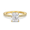 Women's S925 Sterling Silver Geometric Heart Shape Cut Zircon Electroplated Ring