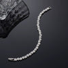 Women's S925 Sterling Silver Geometric Heartshaped Bracelet Electroplated