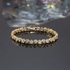 Women's S925 Sterling Silver Geometric Heartshaped Bracelet Electroplated