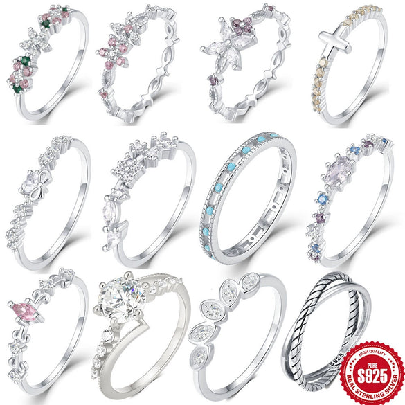 Women's S925 Sterling Silver Geometric Hollow Handmade Ring With Real Gold Plating Electroplating Treatment