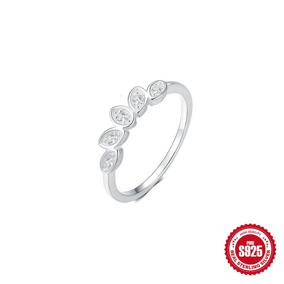 Women's S925 Sterling Silver Geometric Hollow Handmade Ring With Real Gold Plating Electroplating Treatment