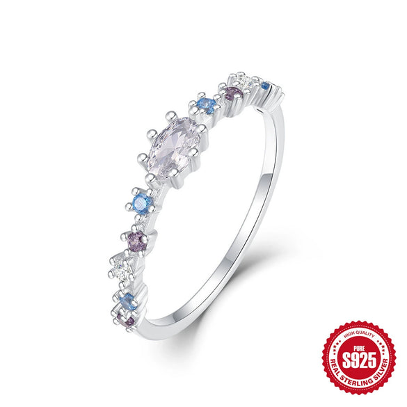Women's S925 Sterling Silver Geometric Hollow Handmade Ring With Real Gold Plating Electroplating Treatment