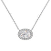 Women's S925 Sterling Silver Geometric Ice Flower Cut Zircon Jewelry Set Ring Necklace Earrings With Electroplating