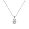 Women's S925 Sterling Silver Geometric Ice Flower Cut Zircon Jewelry Set Ring Necklace Earrings With Electroplating
