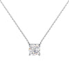 Women's S925 Sterling Silver Geometric Ice Flower Cut Zircon Jewelry Set Ring Necklace Earrings With Electroplating