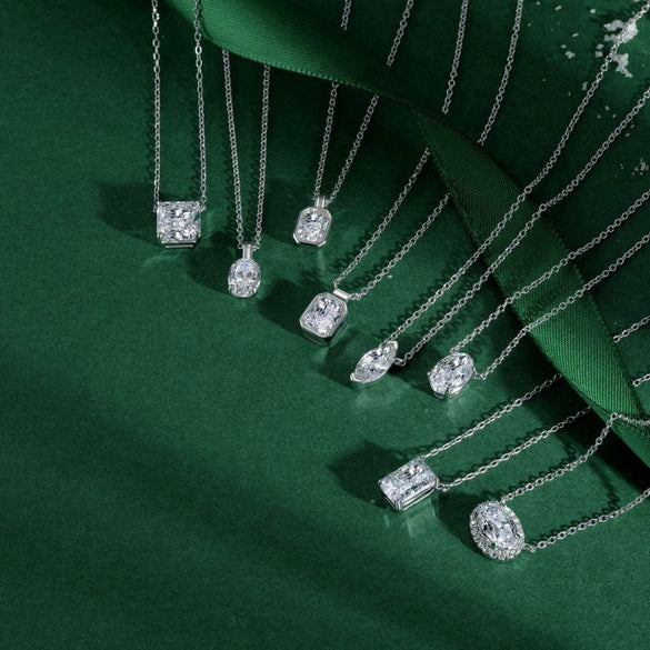 Women's S925 Sterling Silver Geometric Ice Flower Cut Zircon Jewelry Set Ring Necklace Earrings With Electroplating